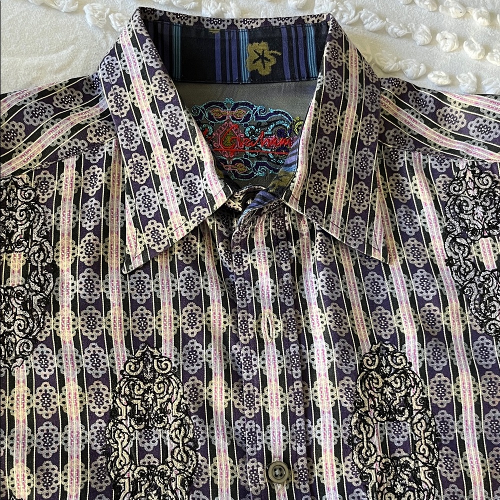 Robert Graham Embroidered Patterned Button Down S… - image 2